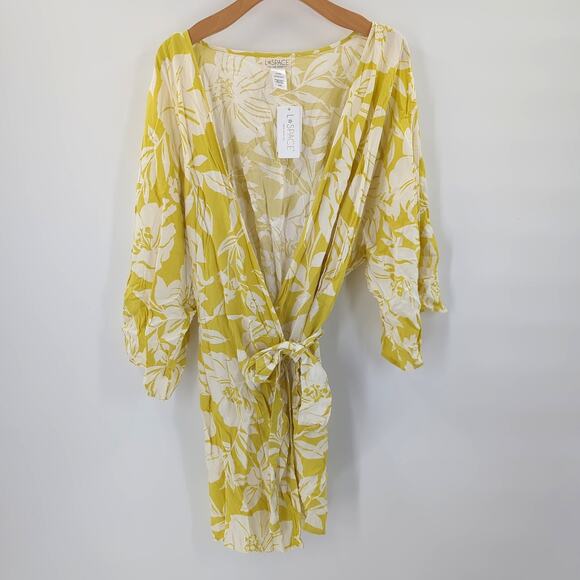 L*Space Pfeiffer Cover-Up Wrap Dress In Havana Blooms L - Picture 2 of 8